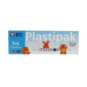  BD Plastipak Jeringa 3ML 23G x 25mm Caja 5 Piezas