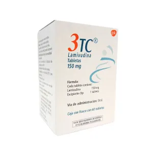 3TC Lamivudina 150MG Frasco 60 Tabletas