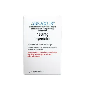 Abraxus Paclitaxel/Albumina 100MG Suspensión Inyectable 1 Ámpula 