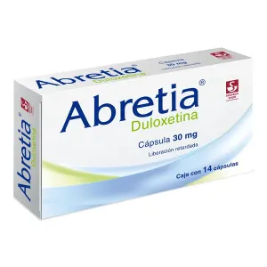 Abretia Duloxetina 30MG Caja 14 Cápsulas