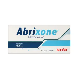 Abrixone Metadoxina 500MG Caja 10 Tabletas