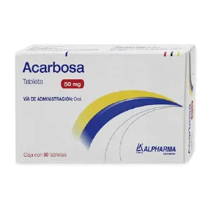 Acarbosa 50mg  30 Tabletas