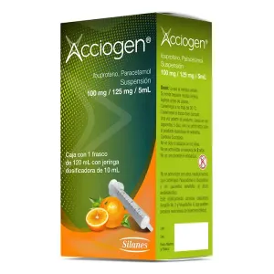 Acciogen Ibuprofeno/Paracetamol Suspensión Frasco 120ML